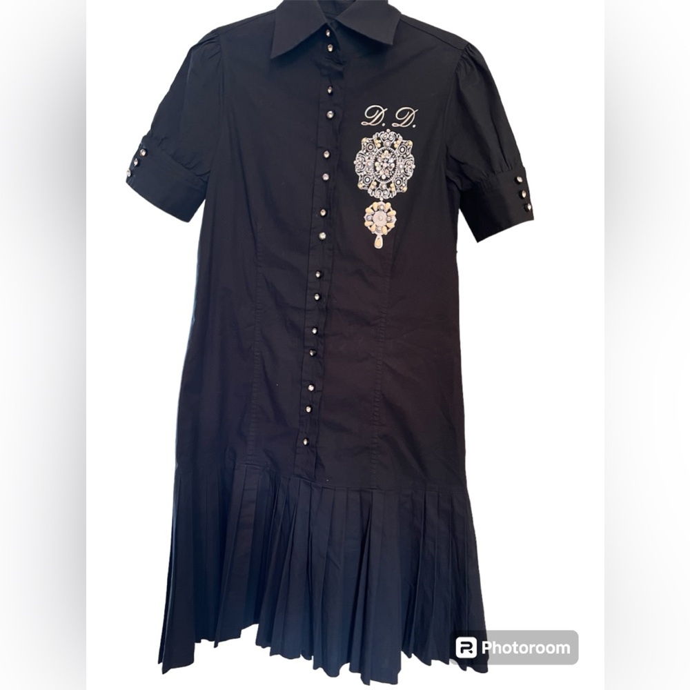 Daniela Drei black dress made in Italy size 46